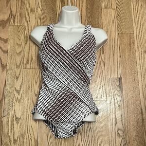 GOTTEX TEXTURED‎ ONEPIECE SWIMSUIT MADE IN ISRAEL SIZE 10